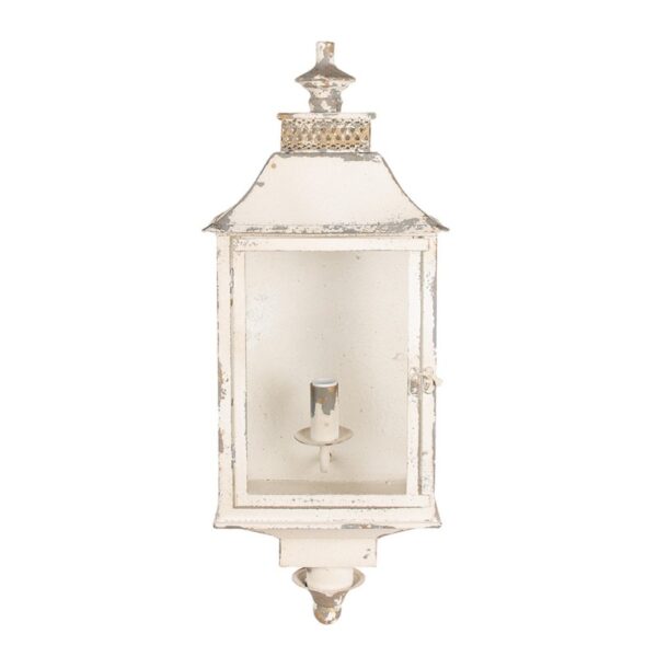 5lmp372 lampada da parete 25x17x62 cm beige ferro vetro lampada a muro