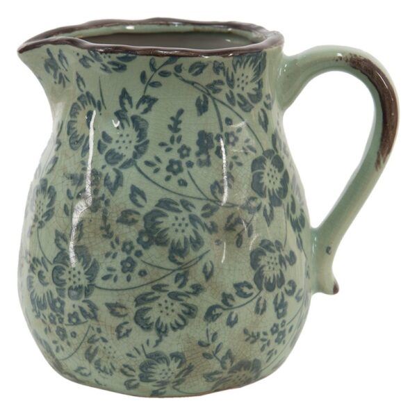 6ce1390l brocca decorativa 2300 ml verde ceramica fiori brocca d acqua