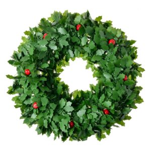 65523 corona di natale o 40 cm verde plastica