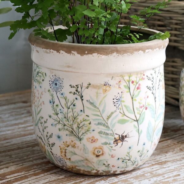 Vaso Chic Antique con motivo floreale