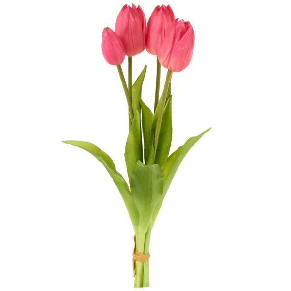 Mazzo di tulipani fucsia Nuvole di stoffa  40cm.